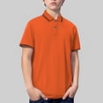 thumbnail image 5 of KAUOD Short Sleeve Polo Shirts for Boys School 𝗨niform Striped Loose Fit Pullover Tops Trendy Casual Preppy Shirt, 5 of 8