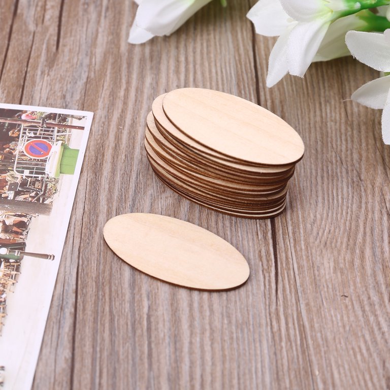 Unfinished Wood Oval Outline Shape 16 / 1/8