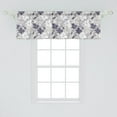 thumbnail image 2 of Ambesonne Vintage Window Valance, Blooming Magnolia Buds, 54" X 18", Dark Mauve Pale Grey, 2 of 3