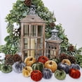 thumbnail image 6 of 16 Pcs Assorted Small Faux Rustic Harvest Velvet Pumpkins Decorative for Farmhouse Fall Thanksgiving Halloween Table Centerpiece Mantel Decor, 6 of 8