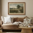 thumbnail image 3 of IDEA4WALL Premium Frame Wall Art Country Village Rustic Rural Landscape Fine Art Historic Cultural Illustrations Impressionism Scenic Pastel Artwork for Home Decor - 26"x36" Natural, 3 of 5