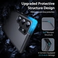 thumbnail image 4 of Translucent Matte for Samsung Galaxy S23 Ultra Case [Anti-Fingerprints][Tough Protection] Shockproof Hard PC Back with Silky Silicone Slim Galaxy S23 Ultra Phone Cover 6.8'' 2023, Black, 4 of 15