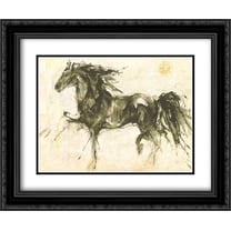 Lepa Zena 2x Matted 16x14 Black Ornate Framed Art Print by Marta Gottfried Wiley