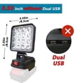 thumbnail image 1 of Para Ma*kita Linterna de Batería Li-ion de 14.4V-18V Linterna para Exteriores Luz de Trabajo LED Inalámbrica de 3.3 Pulgadas Lámpara de Acampar Iluminación de Emergencia, 1 of 8