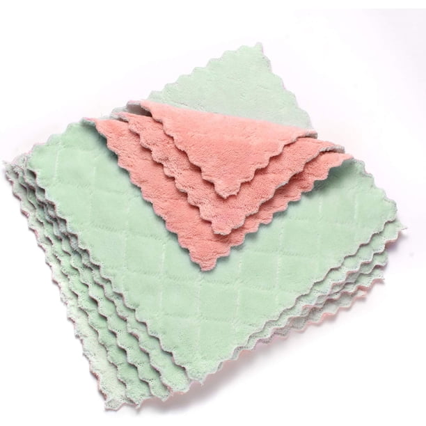 Paños de limpieza Paños de cocina Paños de microfibra Paños de cocina sin pelusa Paños de cocina reutilizables Paños de cocina súper absorbentes para el hogar de secado rápido, 10" x 10",