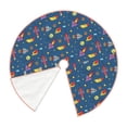 thumbnail image 3 of Salouo Cosmos Rockets Christmas Tree Skirt 30" Farmhouse Christmas Decorations Snowman Xmas Tree Skirt Tree Mat for Holiday Party Decor, 3 of 8