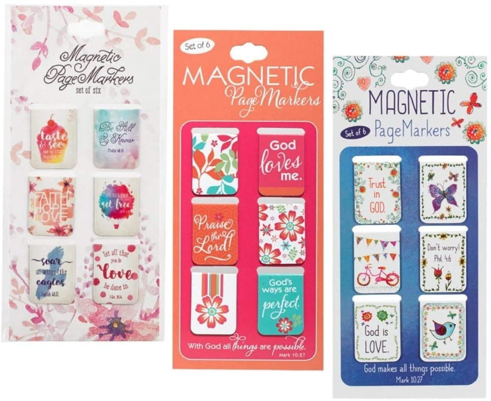 Download 18 Inspirational Magnetic Bookmarks Bundle For Bible Book Planner And Journal Walmart Com Walmart Com