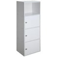 thumbnail image 2 of Pemberly Row Three-Door Bookcase in White Wood Finish, 2 of 5