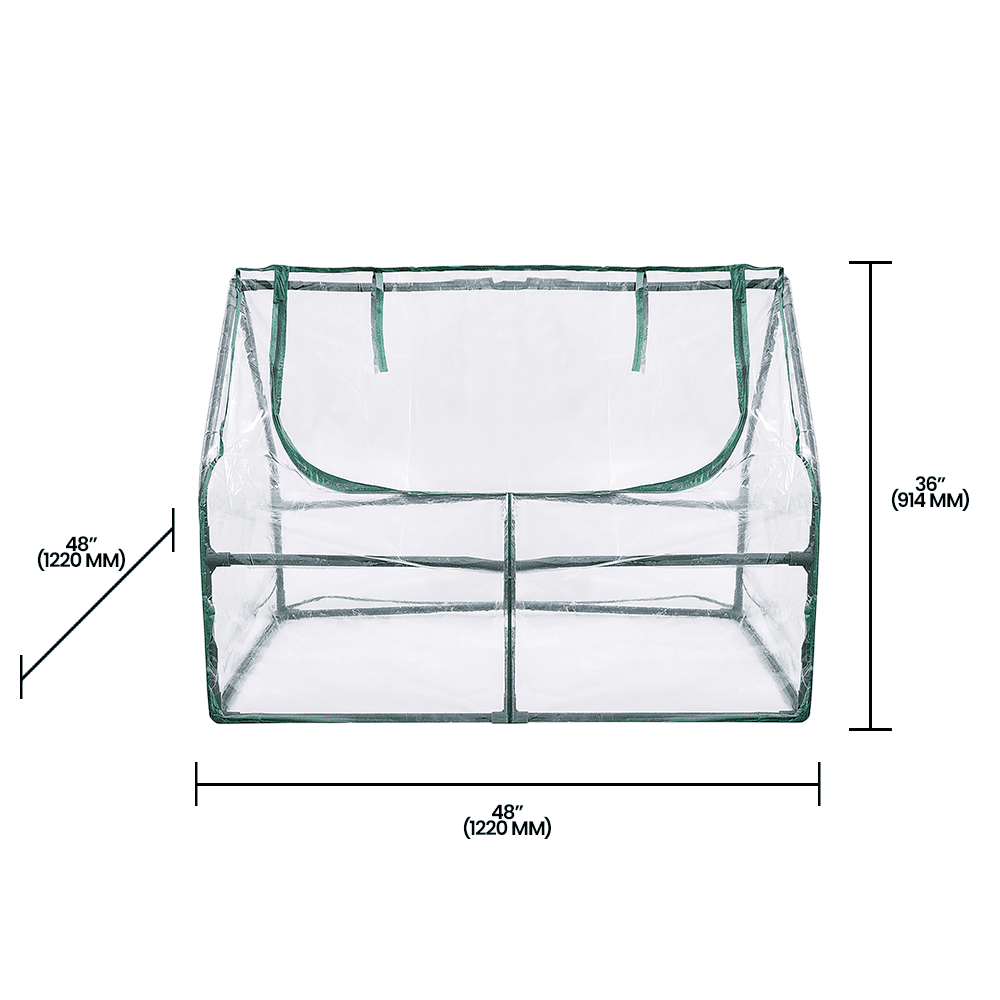 Zenport SH3214A 4ft Greenhouse - 4'x4'x3', Green