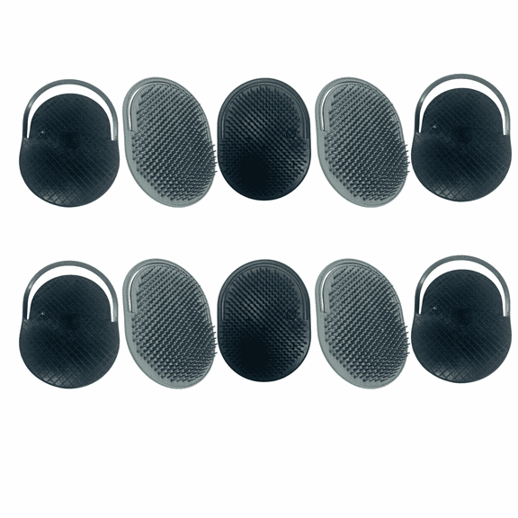 G.B.S Gray & Black Palm Hair Brush Portable Styling Comb, Set of 10 Made in USA