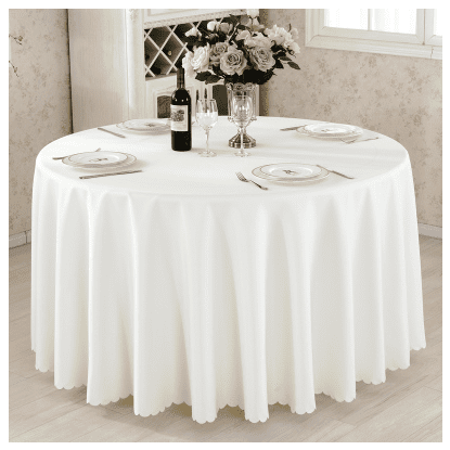 

Livesture cloth art hotel tablecloth Creamy white Round 320cm