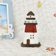 thumbnail image 4 of Wooden Lighthouse Decor Nautical Tabletop Centerpiece Decorative Lighthouses Ocean Beach Themed Sculpture Indoor Outdoor Wood Farmhouse Decoration for Party Mantel Table (Red), 4 of 6