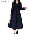thumbnail image 2 of Dress with long sleeves, Polyester, Black, 3XL, 2 of 6