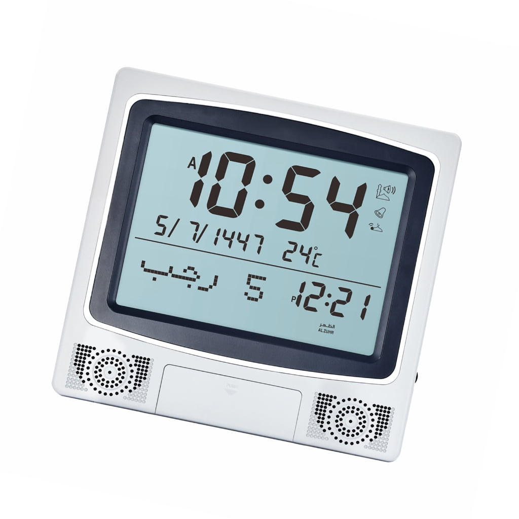 Multifunction Alarm Clocks Prayer Digital LED Azan Clock with Temperature Monitor Calendar Wall Desktop Placement