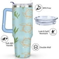 thumbnail image 3 of Cute Sea Turtle1 40 Oz Tumbler with Handle Lid and Straw, Stainless Steel Double Walled Vacuum Insulated Cup, Cute Anniversary Wedding Birthday Gifts Tumbler for Women Men Friends Outdoor Indoor, 3 of 7