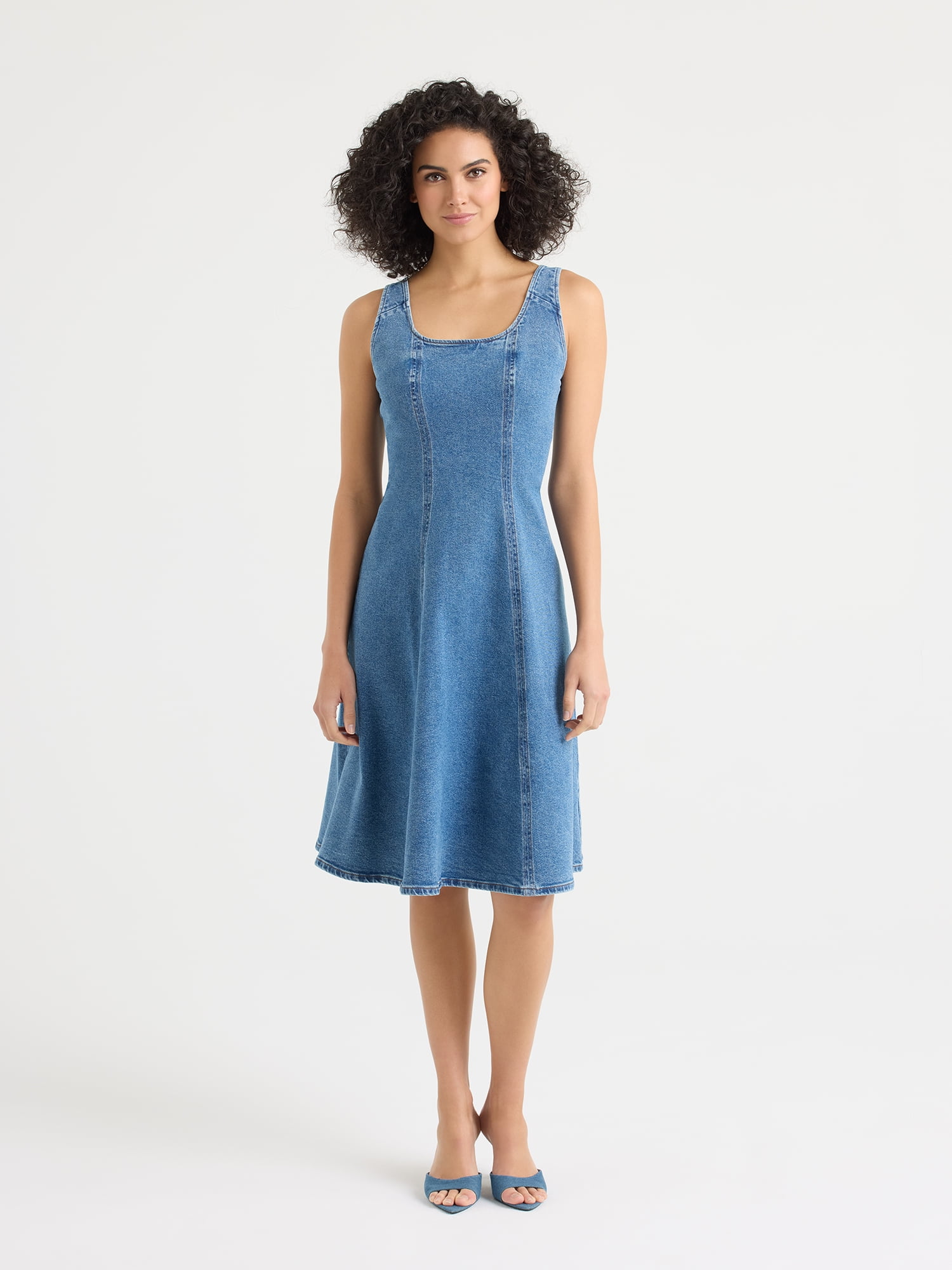 Sofia by Sofia Vergara Women's and Women's Plus Size Corseting Fit and Flare Midi Dress, Sizes XS-4X