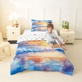 thumbnail image 4 of jejeloiu Sunset Beach Wave Twin Comforter Sets,Colorful Sky Bedding Set For Boys,Orange Blue,Polkadot Reversible,2-Piece,1 Comforter and 1 Pillowcase, 4 of 7