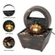 thumbnail image 3 of Decoración De Fuente De Agua, Luz LED Cálida, Flor Dorada Compacta, Piedras Irregulares, Fuente De Escritorio, Flujo De Agua Circulante Para Sala De Estar, 3 of 7