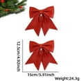 thumbnail image 2 of 12 Pieces 5" Christmas Glitter Bow Large Christmas Tree Bows Christmas Party Decorations Shiny Bow Xmas Ribbon Bows for Wreath Garland Ornaments Gift DIY Decor, 2 of 5