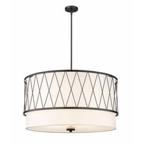 5 Light Pendant In Modern Style-18.5 Inches Tall And 32 Inches Wide-Matte Black Finish Z-Lite 198-32Mb