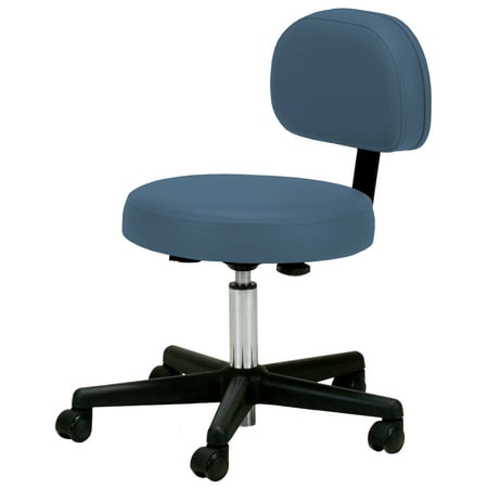 EARTHLITE Pneumatic Massage Rolling Stool with Backrest - Adjustable, No Leaking (vs. Hydraulic) Salon & Spa Massage Chair (Various Colors)