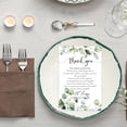 thumbnail image 7 of 50 Pieces Wedding Thank You Cards Thank You Place Setting Wedding Greenery Place Cards 4 x 6 Inches for Party Reception Rehearsal Dinner Bridal Shower (Eucalyptus), 7 of 7