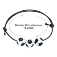 thumbnail image 2 of Unique Bargains Bracelets de Soccer, 20 Pcs Cadeaux de Soccer Bracelets Ajustables Noir Blanc, 2 of 6