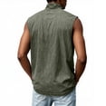 Denim Tank Tops Men Sleeveless Shirt Henley Muscle Gym Workout Running ...