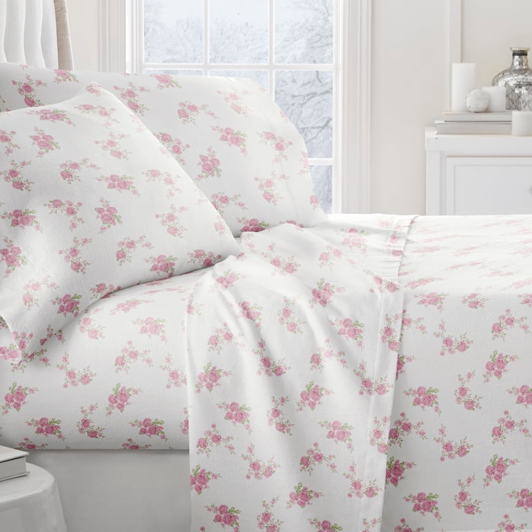 Comfort Canopy 4-Piece Queen Flannel Sheet Set, Rose Bunch photo 5