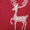 thumbnail image 2 of 16" x 16" Simply Daisy Fancy Holiday Reindeer Polyester Accent Pillow, Red (1 Count), 2 of 4