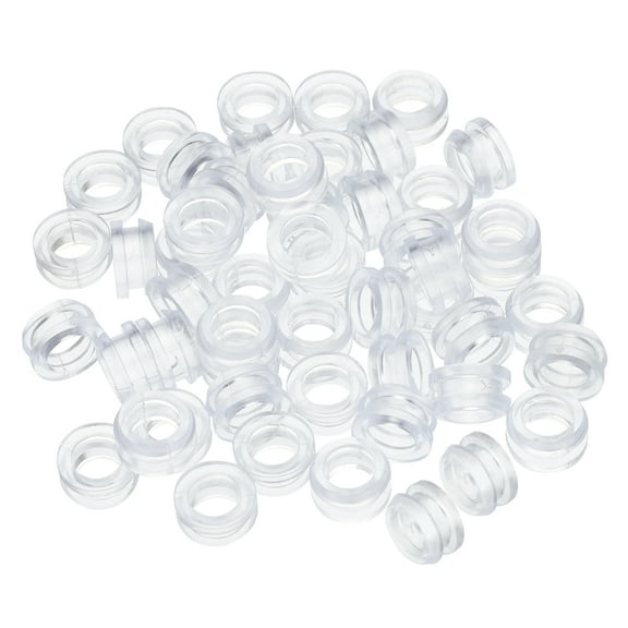 Uxcell 8mm x 13mm Mount Dia 9.5mm Clear Rubber Wiring Grommets Ring Cable Protector 50 PCS