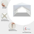 thumbnail image 4 of SEGMART 10 x 20ft Canopy Tent with 4 Removable SideWalls for Patio Garden, Sunshade Outdoor Gazebo BBQ Shelter Pavilion, for Party Wedding Catering Gazebo Garden Beach Camping Patio, White, SS1093, 4 of 11