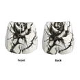 thumbnail image 5 of Picia Black And White Rose Pattern Women's 2 in 1 Athletic Running Shorts High Waisted Workout Casual Gym Sweat Shorts with Comfy Liner Zipper Pockets-Small, 5 of 9