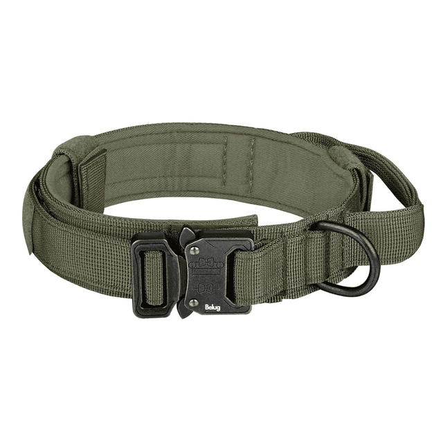 Collar Y Cuerda Para Perros talla MEDIANA Belug, Verde militar