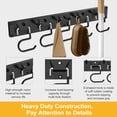 thumbnail image 6 of GARLWOLEX 2 Pack Broom Hanger Wall Mount ,  Broom Holder Utility Rack with 10 S-Holder and 10 Hooks, Garden Tool Organizer, Cleaning Supplies Organizer, 6 of 7