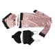 thumbnail image 1 of Pijama de encaje con bata, 4 piezas de lencería de satén para mujer, conjunto de pijama de encaje diseñado para el futuro, 1 of 9