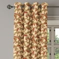 thumbnail image 2 of Ambesonne Mushroom Grommet Curtain, Grunge Harvest Farm, 50" x 84", Cocoa Brown Beige, 2 of 6