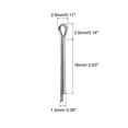 thumbnail image 2 of Dividido Chaveta Pasadores, 1,5mmx16mm Inoxidable Acero Clip Sujetador Accesorio para Automoción, Mecánica, Plateado Tono, 120uds, 2 of 5