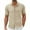 Khaki, variant on Fnooota Cotton Linen Shirts for Men, Vacation Colored Casual Short Sleeve Button Down Shirts Sky Blue Size 3XL