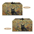 thumbnail image 4 of TSOVTHRID Black Cat Floral Painting Print Microwave Oven Dust Cover Dust-Proof Microwave Toaster Oven Cover Easy Clean Kitchen Machine Covers Case Protections Protector, 20.9"W x 15.7"D x 12.4"H, L, 4 of 7