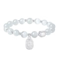thumbnail image 1 of Brazalete blanco con forma de ojo de gato 999 con forma de tulipán en forma de ojo de gato, 1 of 2