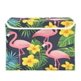 thumbnail image 7 of Yayeee Collapsible Storage Bin with Lid Fabric Closet Decorative Basket with Handles, Flamingo Pattern, 7 of 7