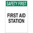 thumbnail image 1 of BRADY 41211 First Aid Sign,14 x 10In,GRN and BK/WHT G1867890, 1 of 1