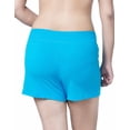 thumbnail image 2 of maks ladies drawstring cotton lycra yoga beach sport shorts pants (small, aqua), 2 of 2