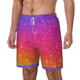 thumbnail image 2 of Uemuo Holiday Shiny Pattern Mens Swim Trunks Quick Dry Board Shorts with Mesh Lining, Stretch Beach Shorts Quick Dry No-Chafing Board Shorts-Large, 2 of 9