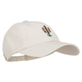 thumbnail image 5 of Pattern Cactus Embroidered Unstructured Washed Cap - Beige OSFM, 5 of 5