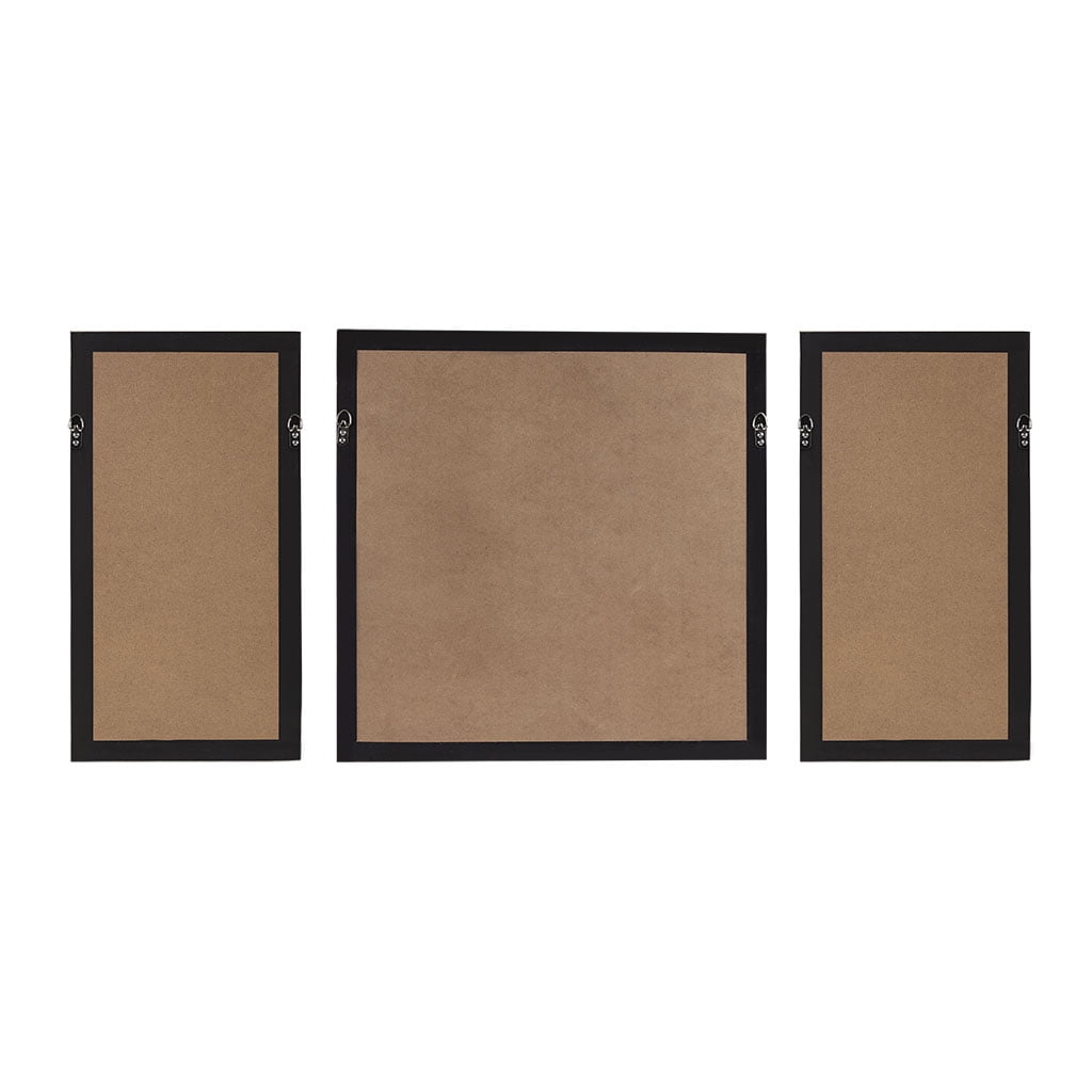 MAYEERTY Framed Rice Paper Palm Leaves 3-Piece Shadowbox Wall Decor Set