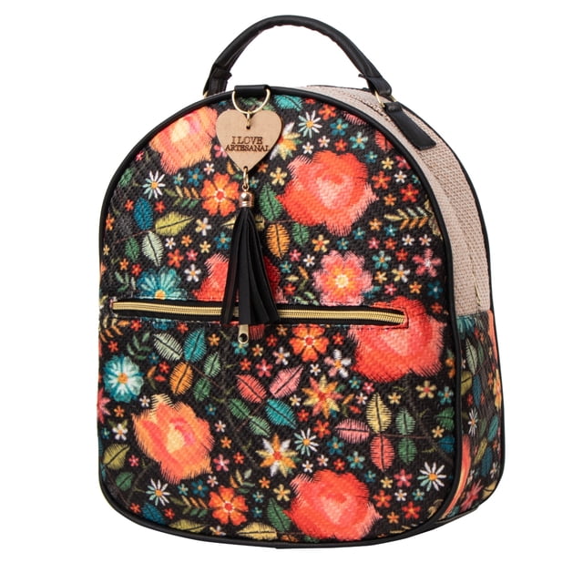 Mochila Yute Para Mujer Fana Paris Color Negro Reforzada