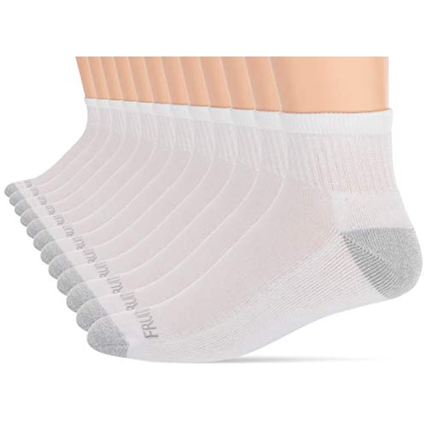 Fruit of the Loom Men's 12 Pair Pack Dual Defense Cushioned Socks ...