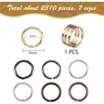 thumbnail image 2 of 210g Assorted Iron Open Jump Rings Brass Jewelry Findings Connector Rings for Jewelry Making Crafts Supplies, 2 of 7